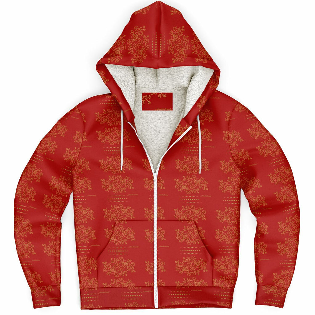 Microfleece Zip hoodie design by$NiieihiiNookei - AOP