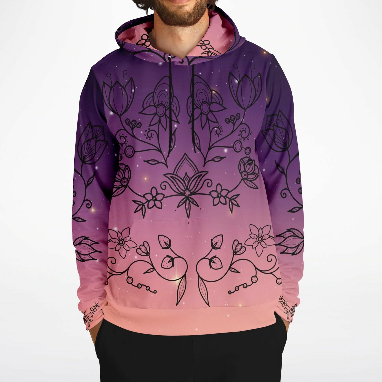 $NiieihiiNookei Floral Sunset Athletic Hoodie - AOP