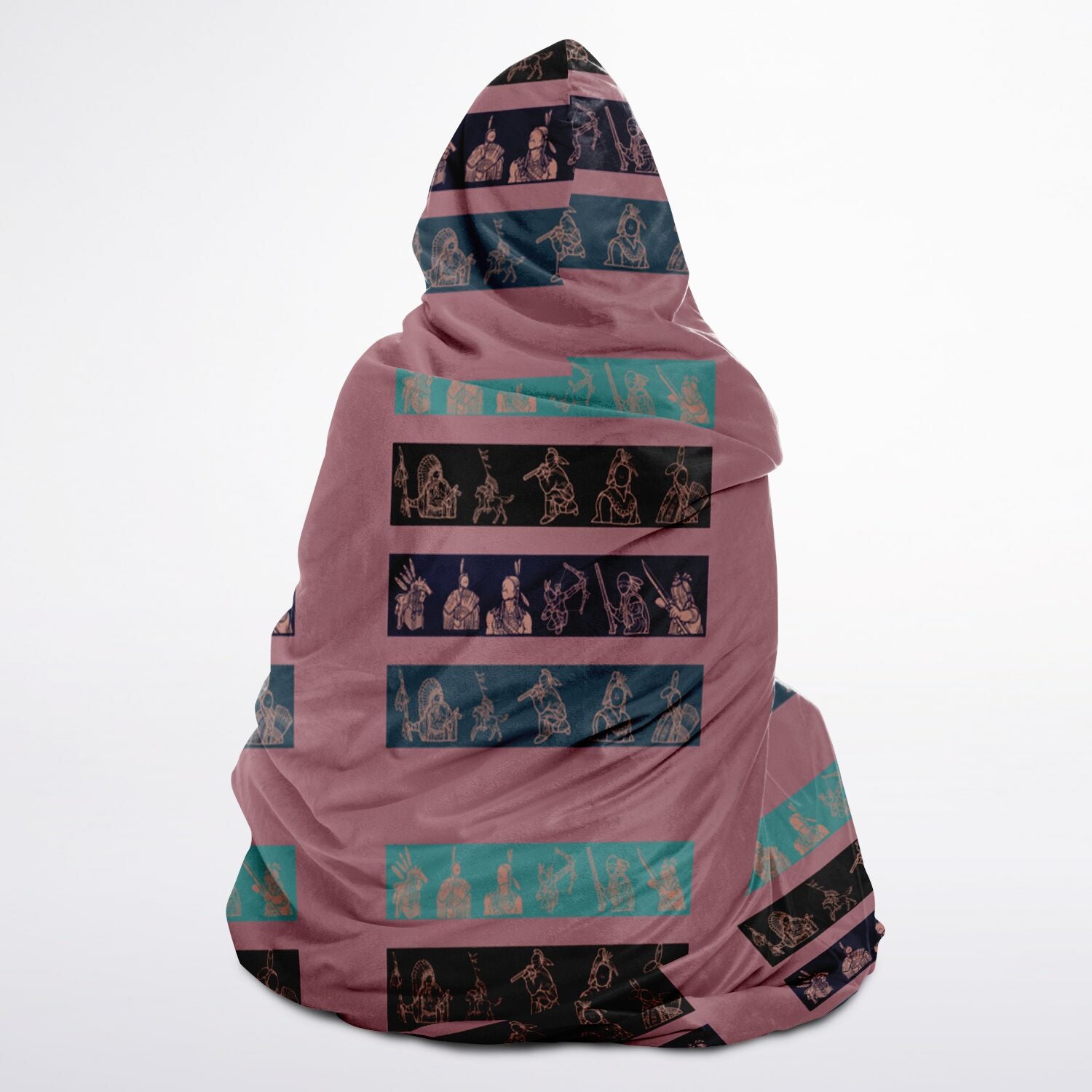 $NiieihiiNookei Hooded Blanket Sherpa - AOP