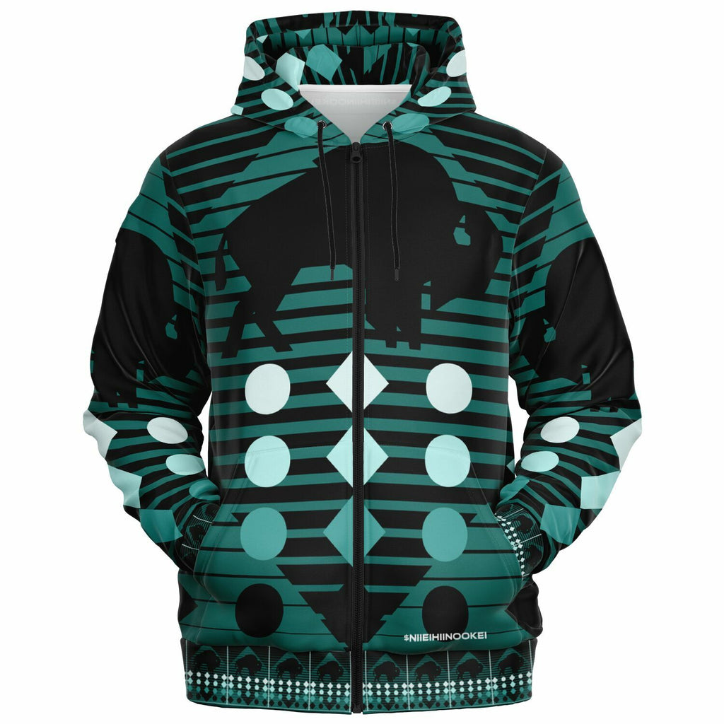 $NiieihiiNookei Fashion Zip-Up Hoodie - AOP