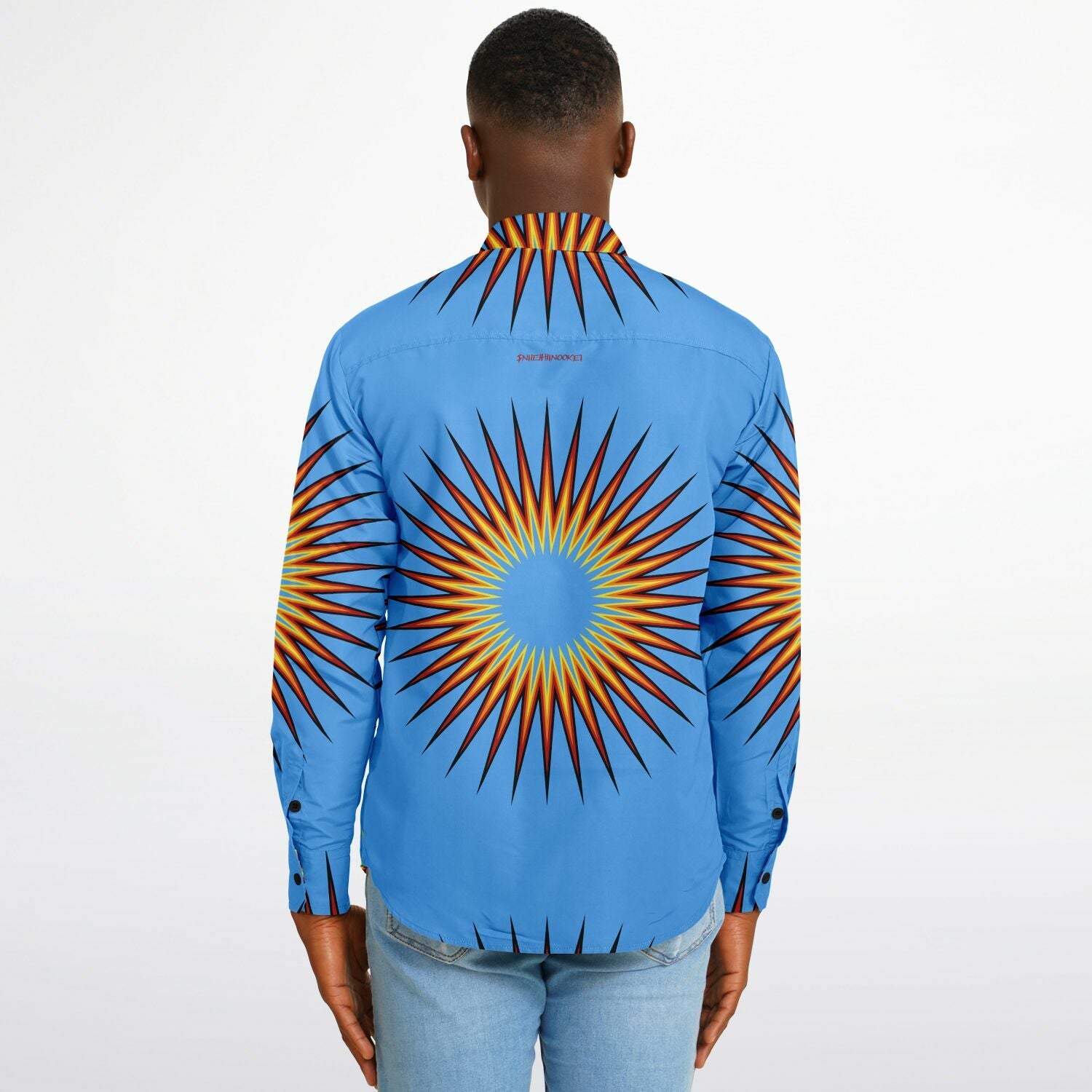 $NiieihiiNookei Long Sleeve Button Down Shirt - AOP