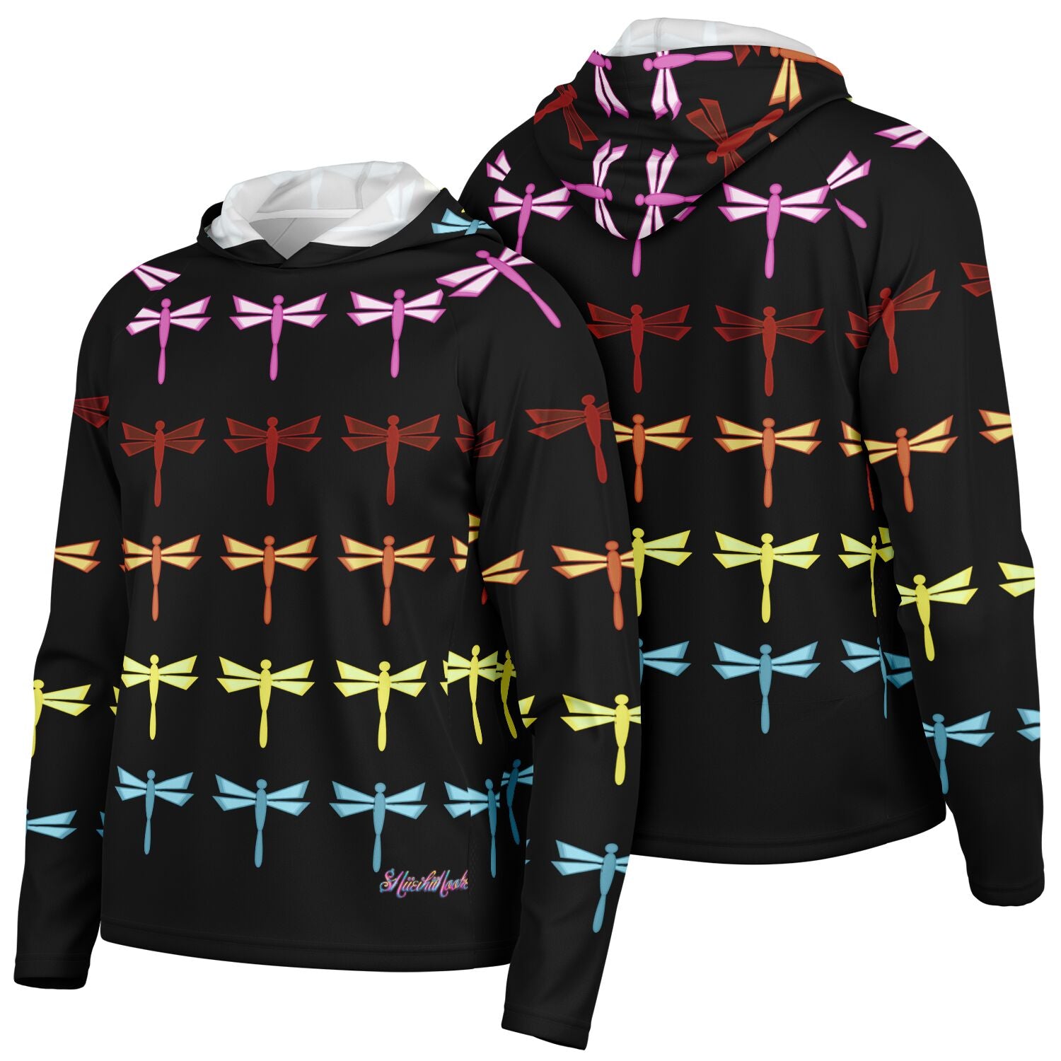 $NiieihiiNookei Long Sleeve Hooded Performance Shirt - AOP