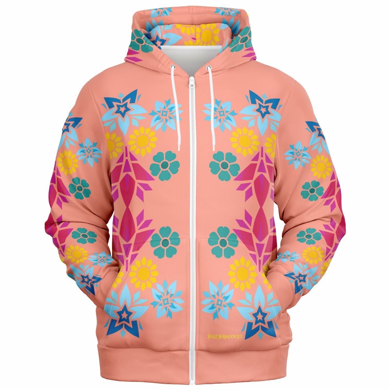 $NiieihiiNookei Athletic Zip-Up Hoodie - AOP