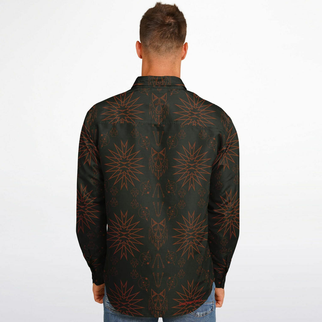 $NiieihiiNookei Long Sleeve Button Down Shirt - AOP
