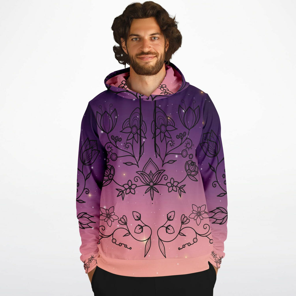 $NiieihiiNookei Floral Sunset Athletic Hoodie - AOP
