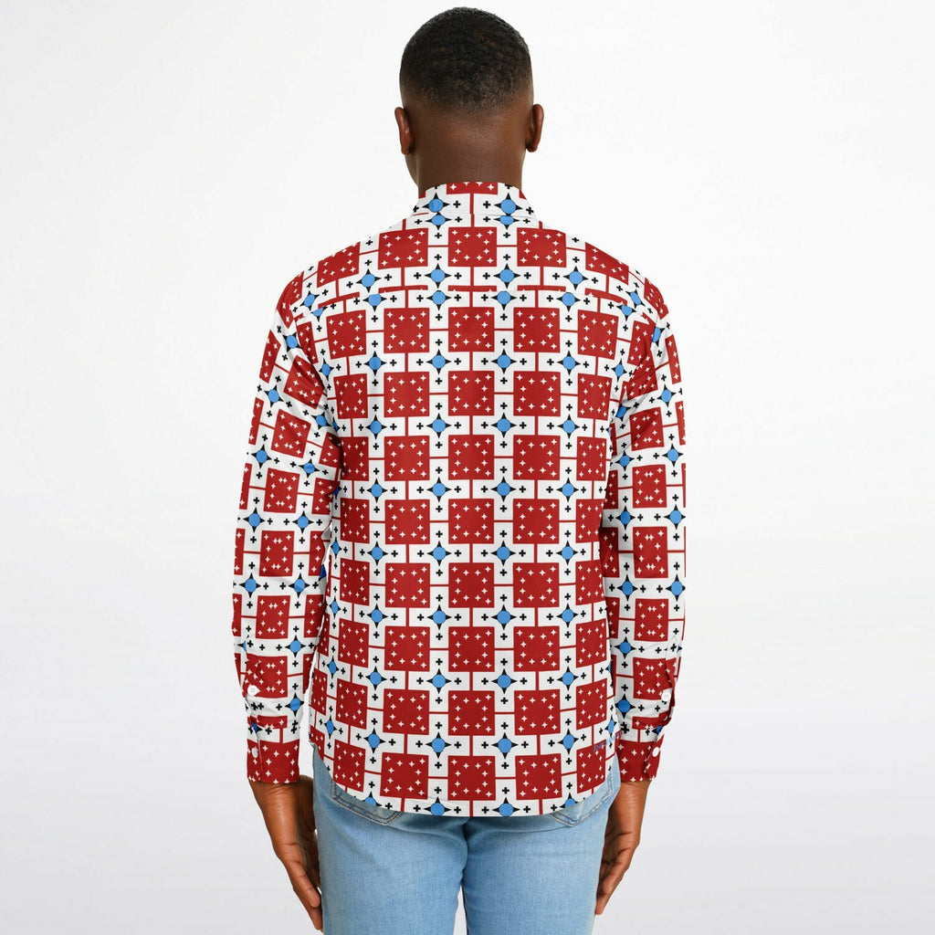 $NiieihiiNookei Long Sleeve Button Down Shirt - AOP
