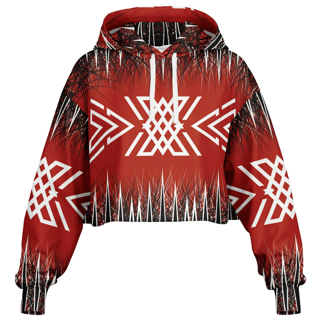 $NiieihiiNookei Fashion Cropped Hoodie - AOP