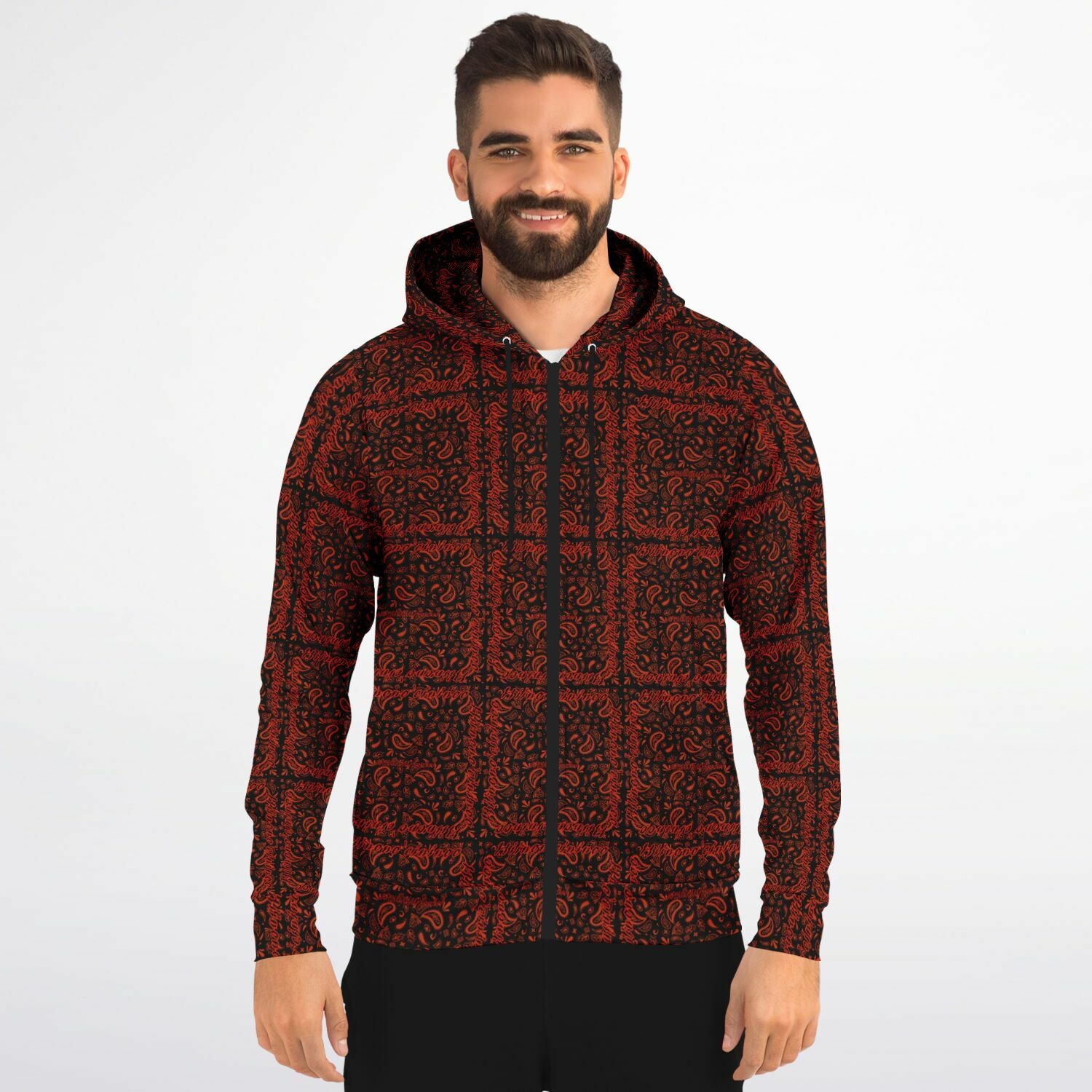 $NiieihiiNookei Athletic Zip-Up Hoodie - AOP