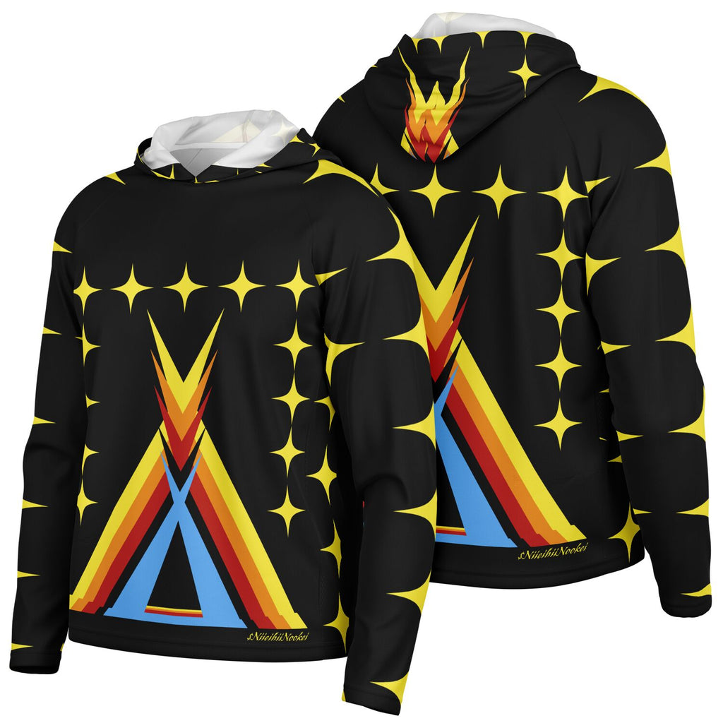 $NiieihiiNookei Long Sleeve Hooded Performance Shirt - AOP