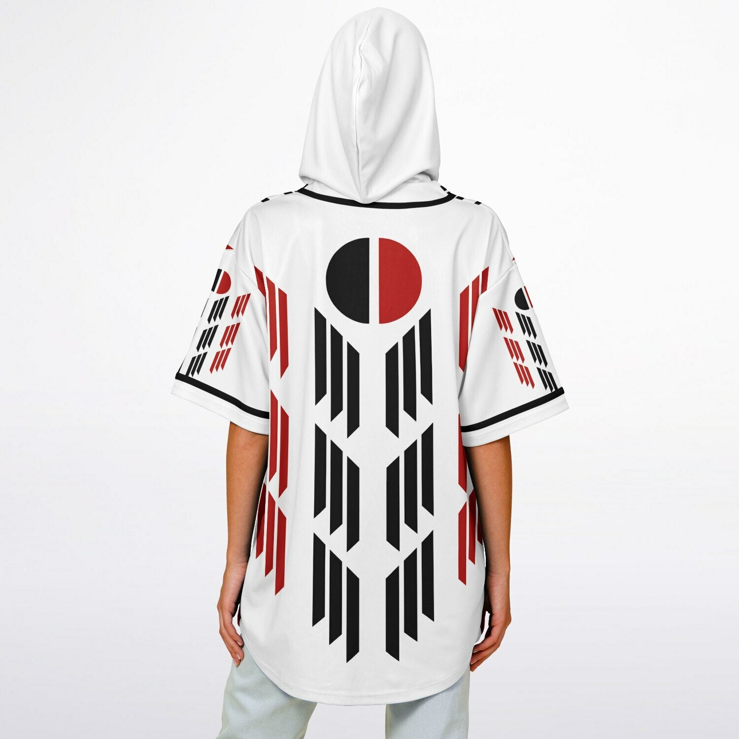 Arapaho Flag Hooded Baseball Jersey - AOP