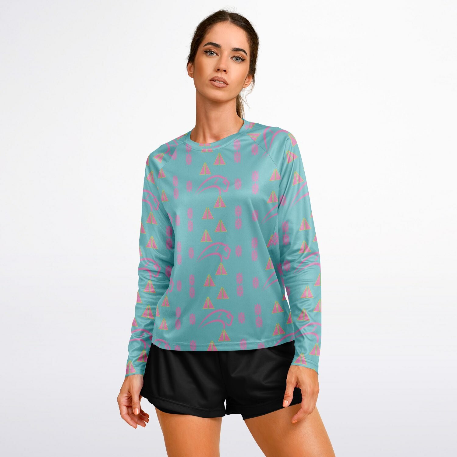 Women's Long Sleeve Performance Shirt - AOP