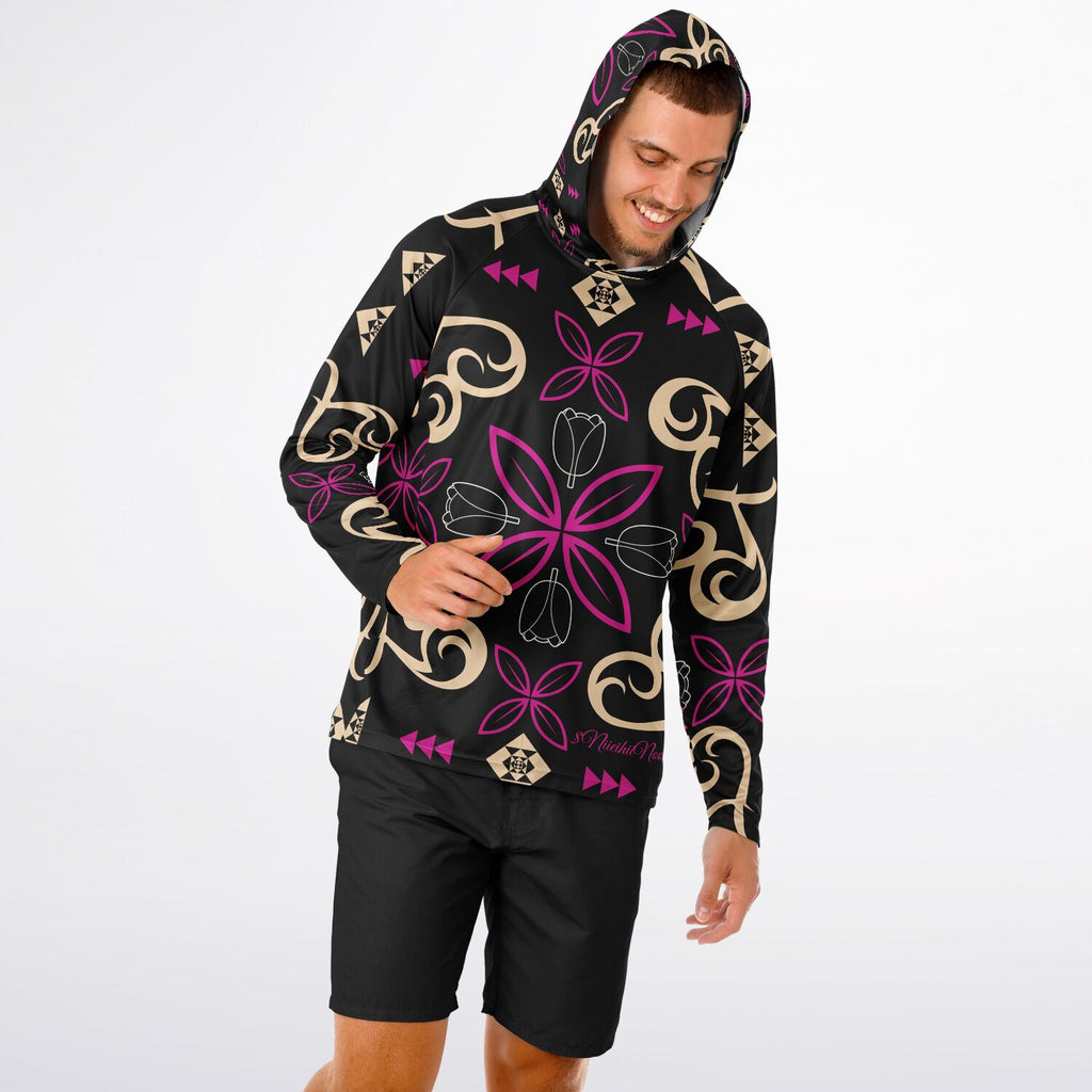 $NiieihiiNookei Men's Long Sleeve Hooded Performance Shirt - AOP