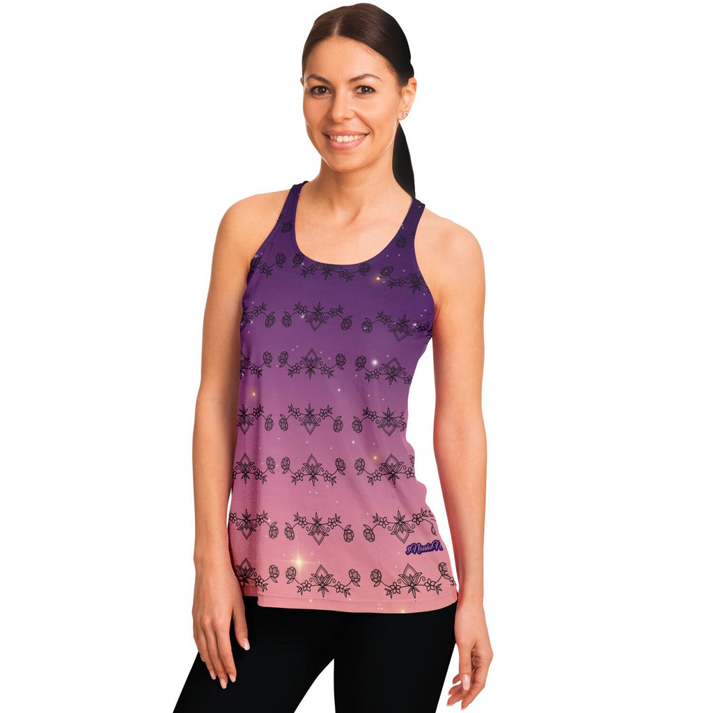 $NiieihiiNookei Flowy Racerback Tank Top - AOP
