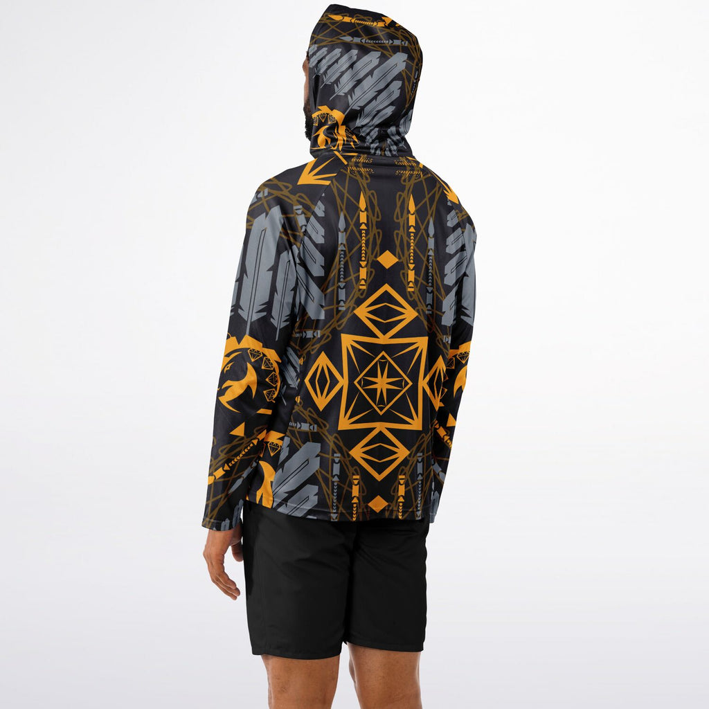 $NiieihiiNookei Long Sleeve Hooded Performance Shirt - AOP