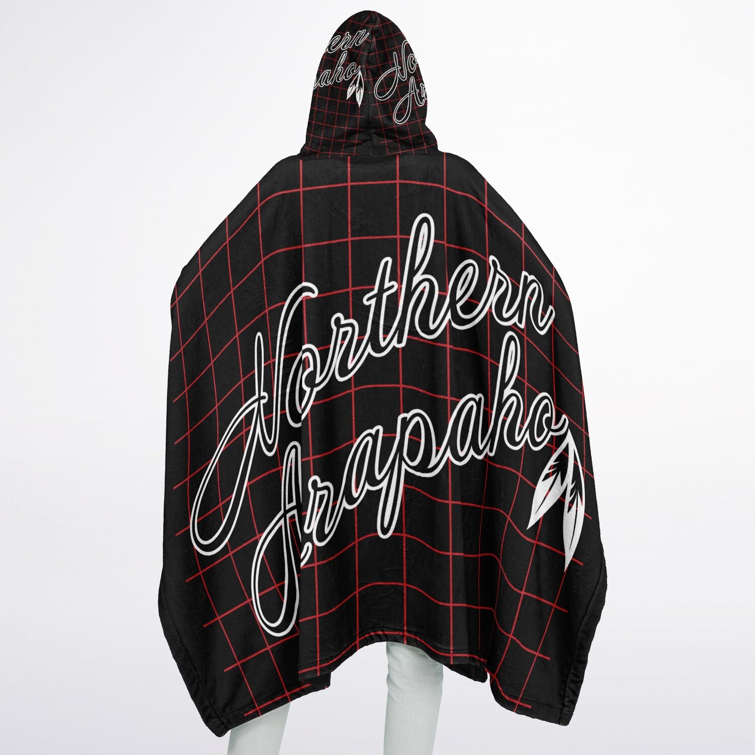 $NiieihiiNookei Northern Arapaho Flannel Blanket Poncho - AOP