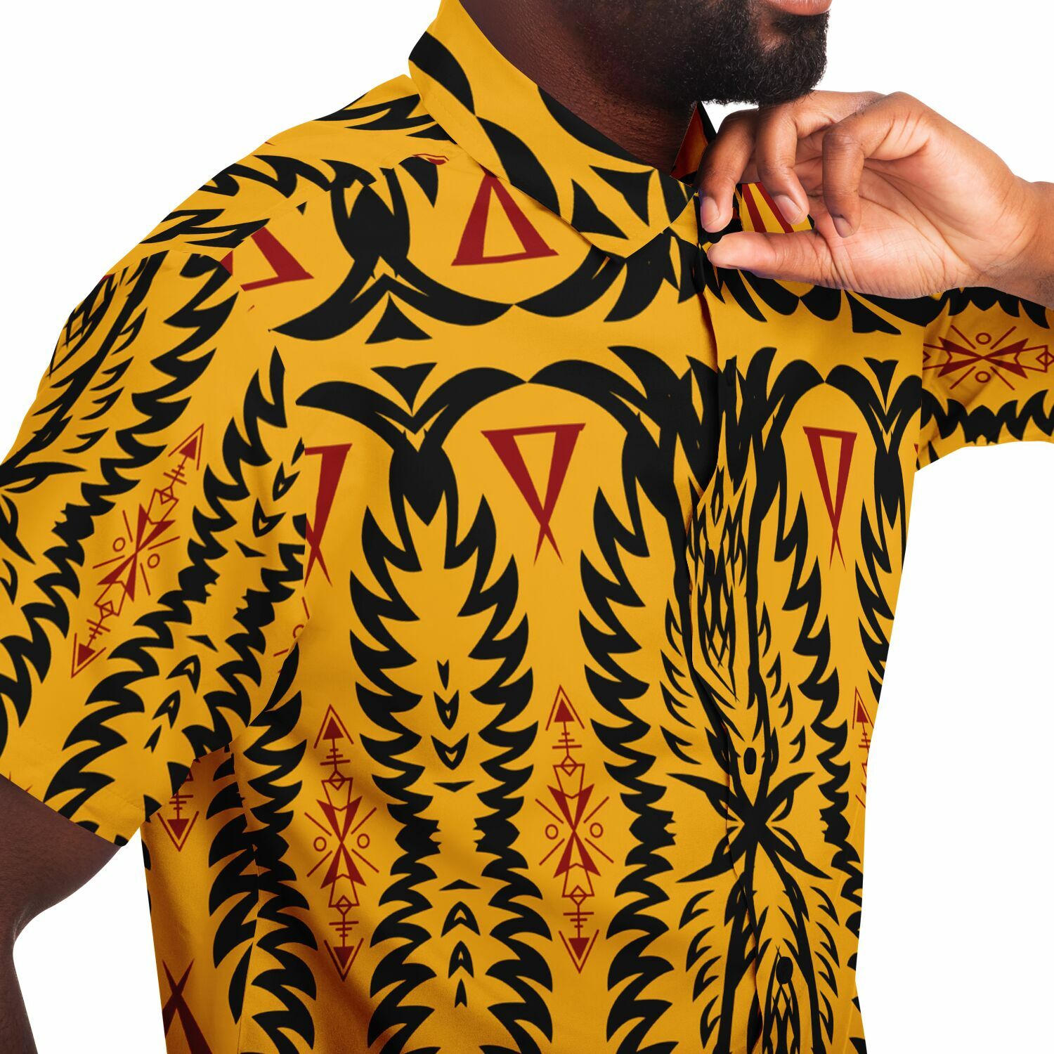 Short Sleeve Button Down Shirt 3- AOP
