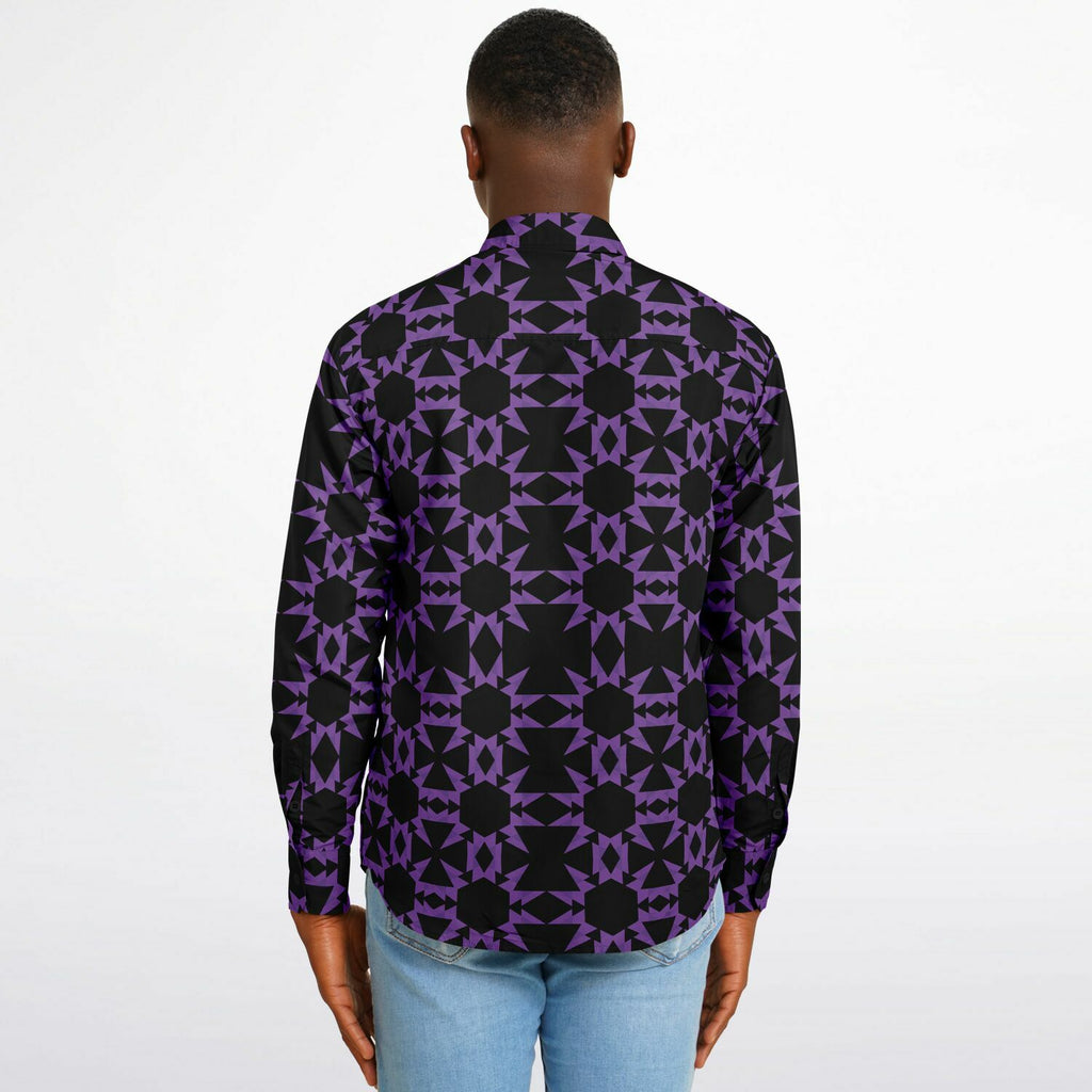 $NiiieihiiNookei Long Sleeve Button Down Shirt - AOP