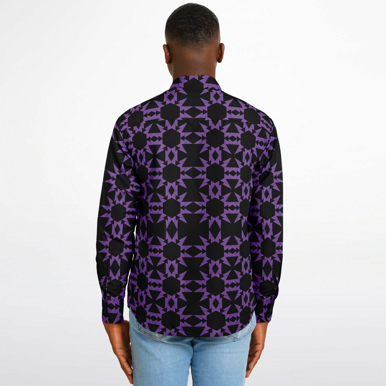 $NiiieihiiNookei Long Sleeve Button Down Shirt - AOP