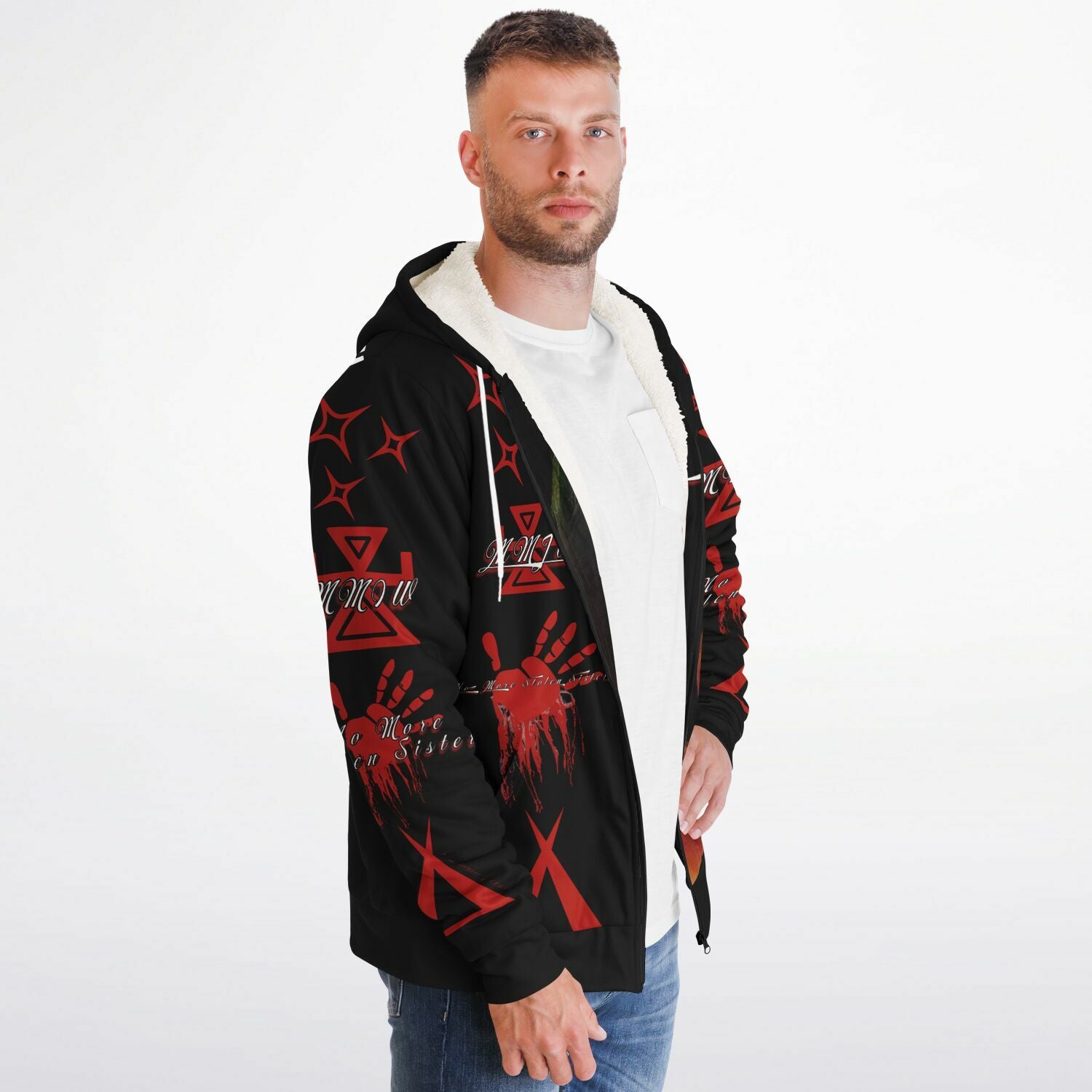 #JUSTICE4STEPH Microfleece Ziphoodie - AOP