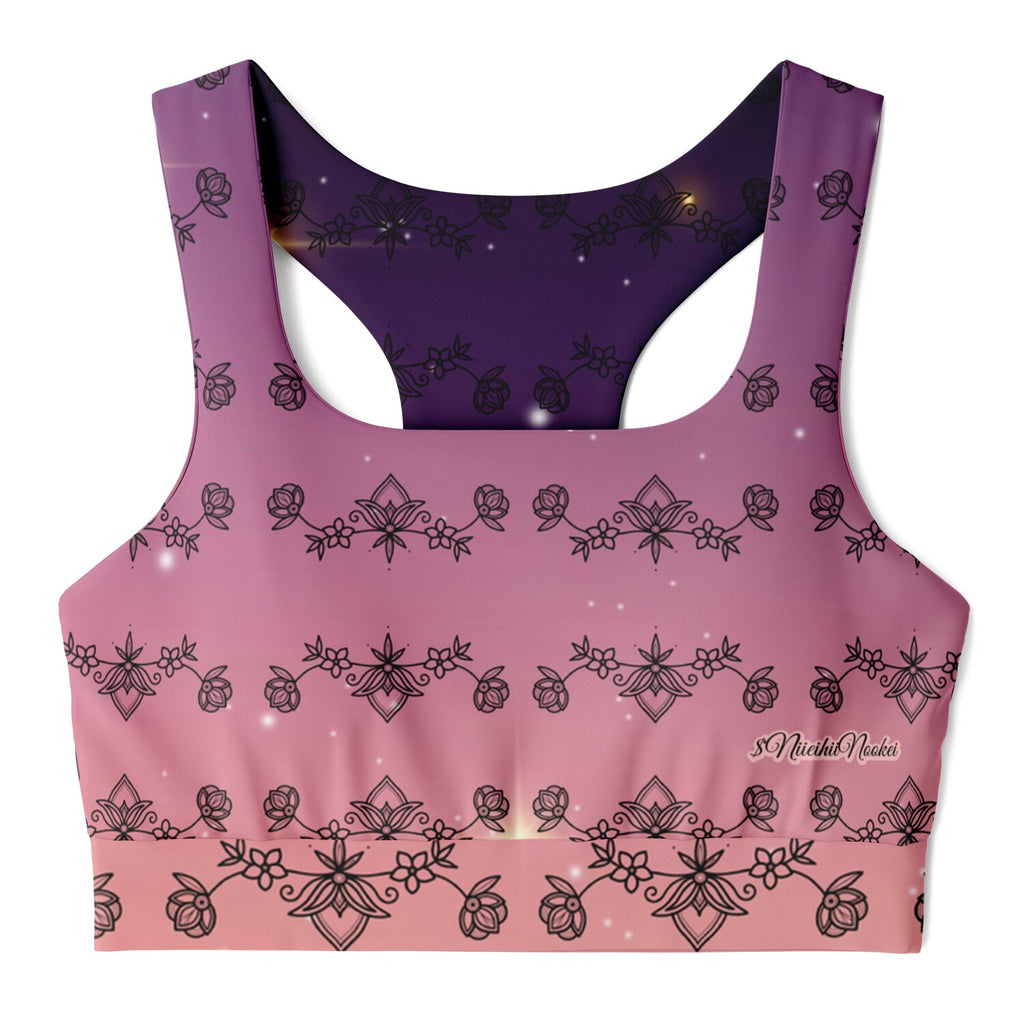 $NiieihiiNookeiPadded Sports Bra - AOP