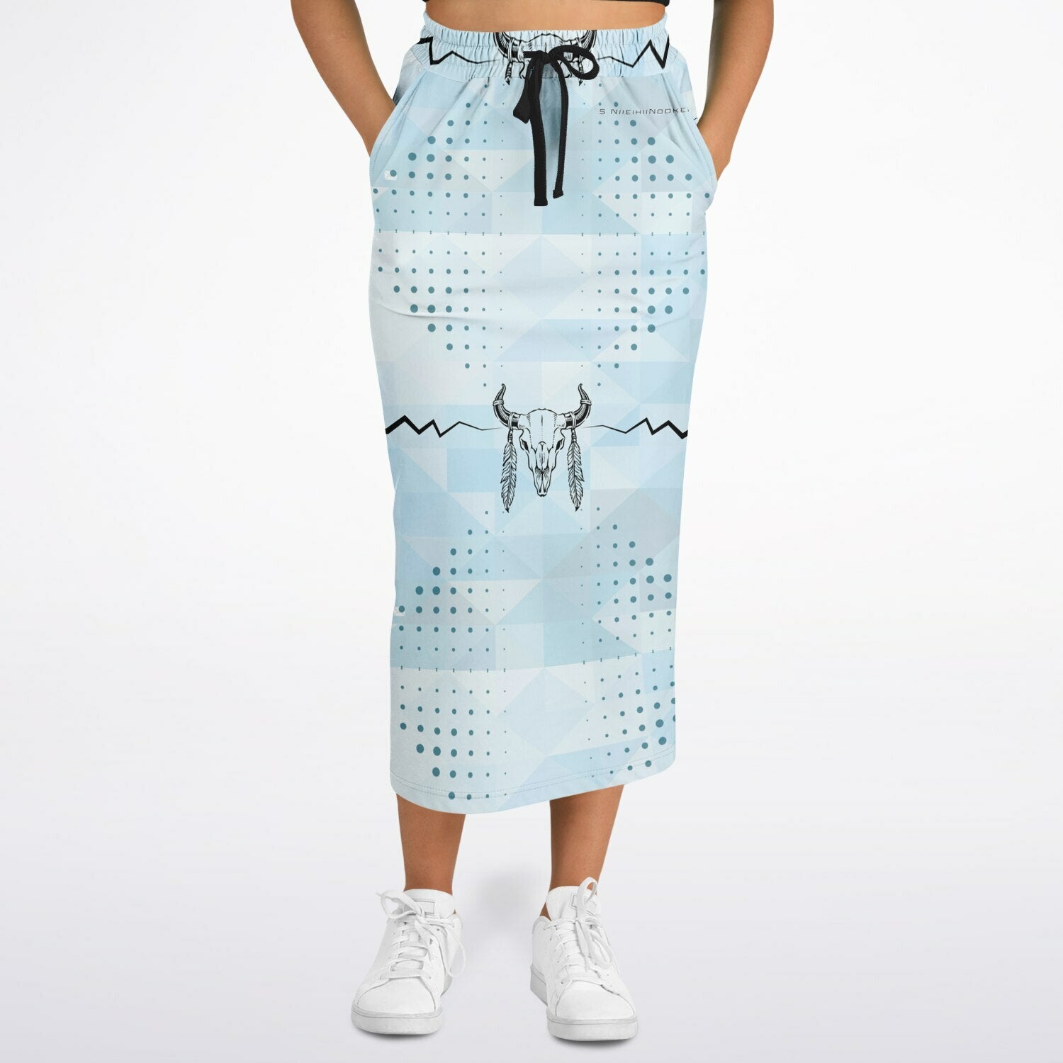 $NiieihiiNookei Athletic Long Pocket Skirt - AOP