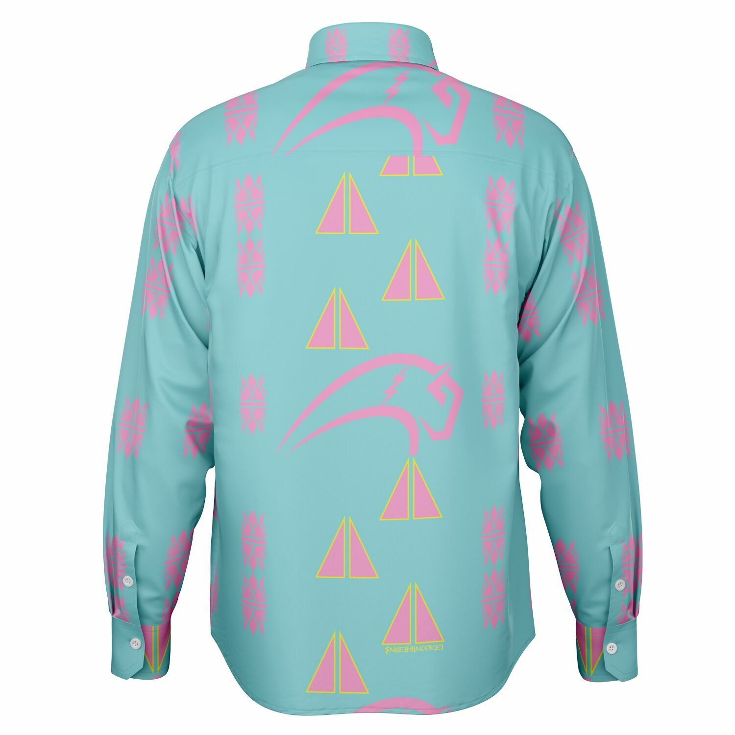 $NiieihiiNookei Long Sleeve Button Down Shirt - AOP