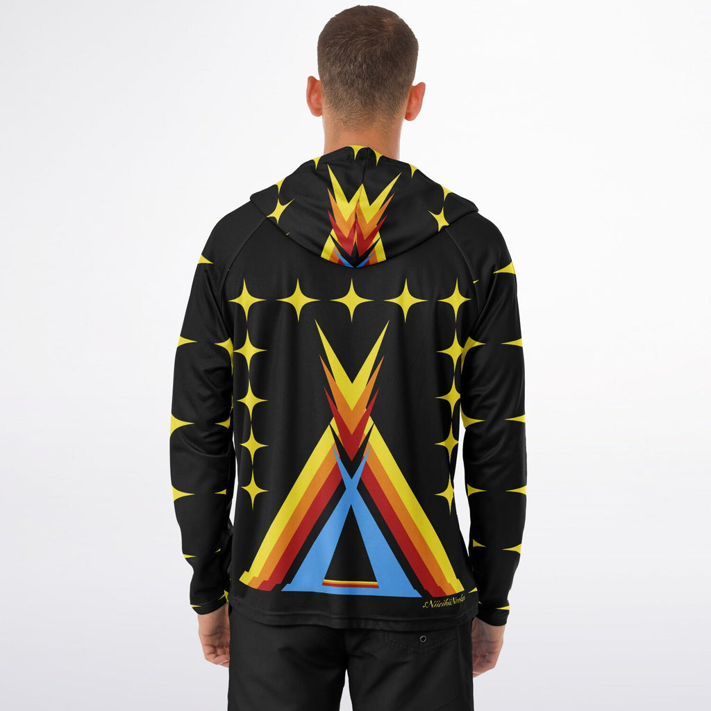 $NiieihiiNookei Long Sleeve Hooded Performance Shirt - AOP