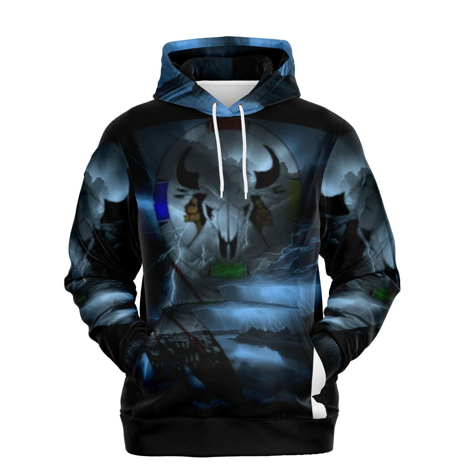 $NiieihiiNookei Design Northern Arapaho Logo Hoodie - AOP