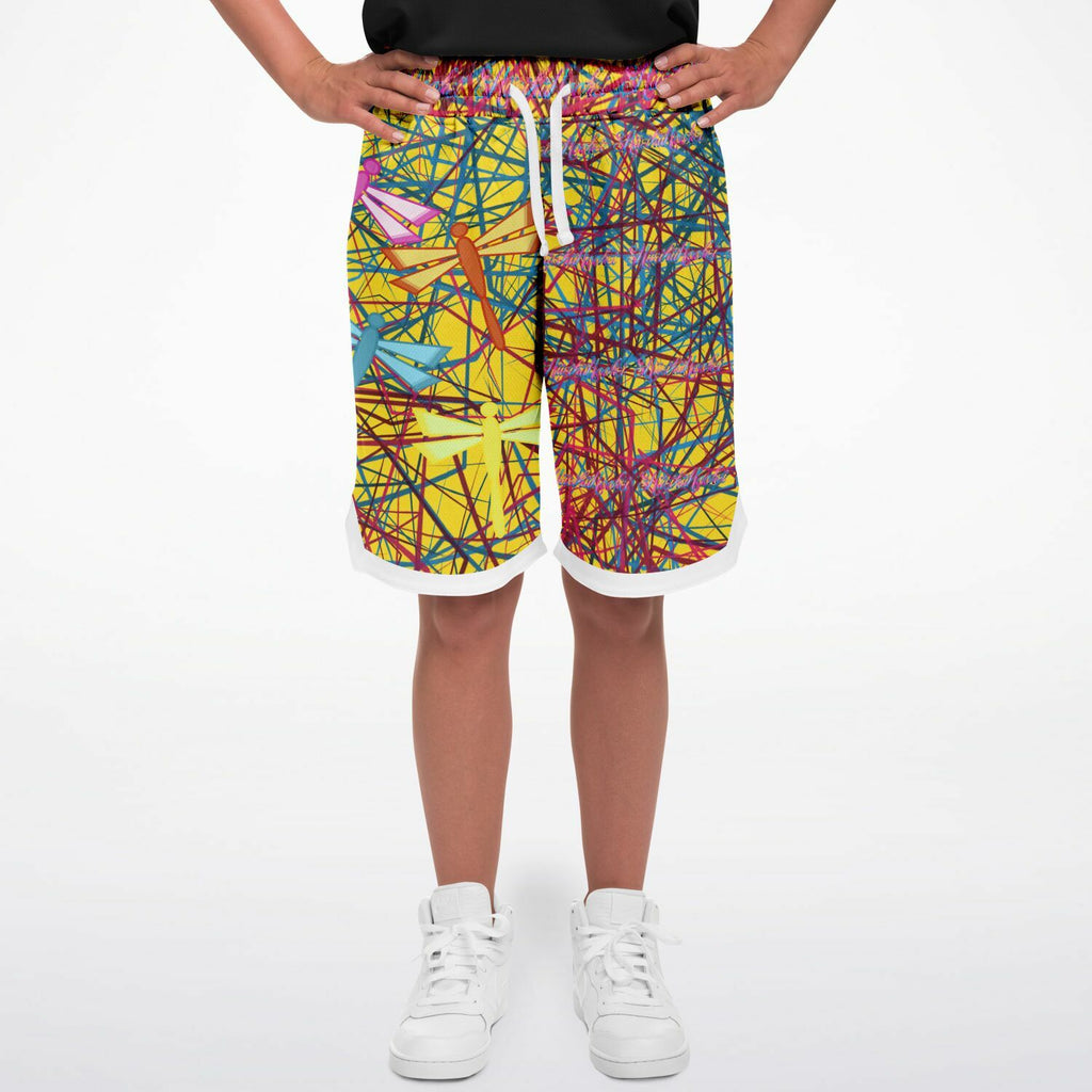 $NiieihiiNookei dragonflies Basketball Short Rib - AOP