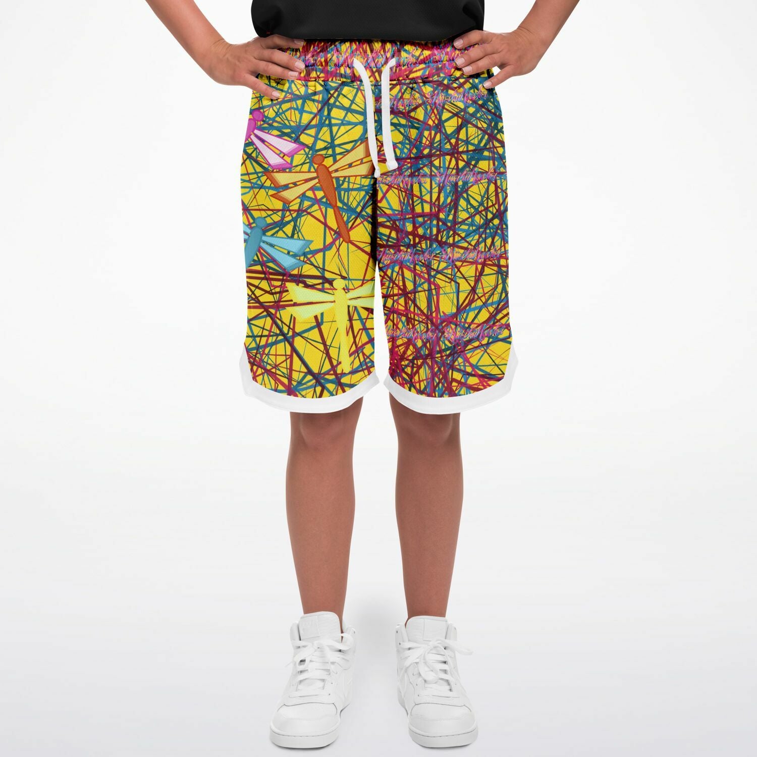 $NiieihiiNookei dragonflies Basketball Short Rib - AOP