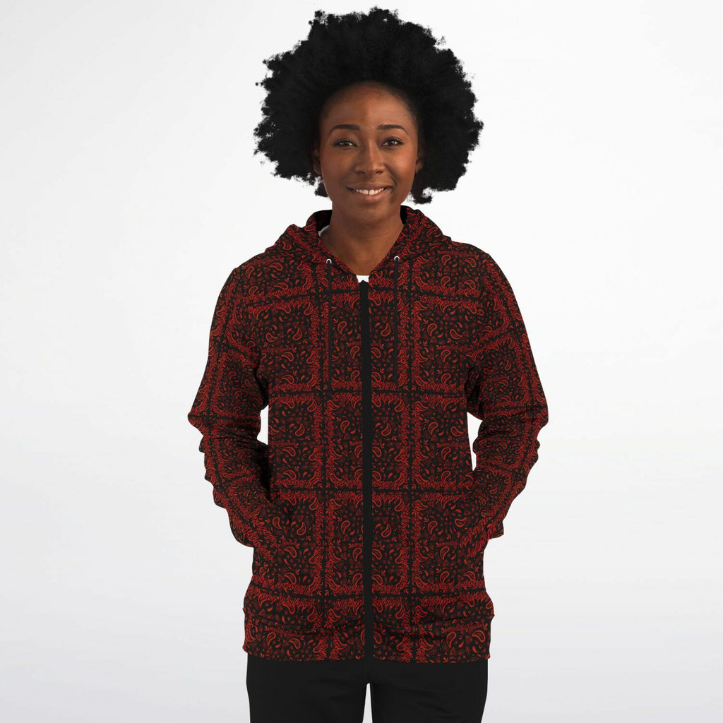 $NiieihiiNookei Athletic Zip-Up Hoodie - AOP