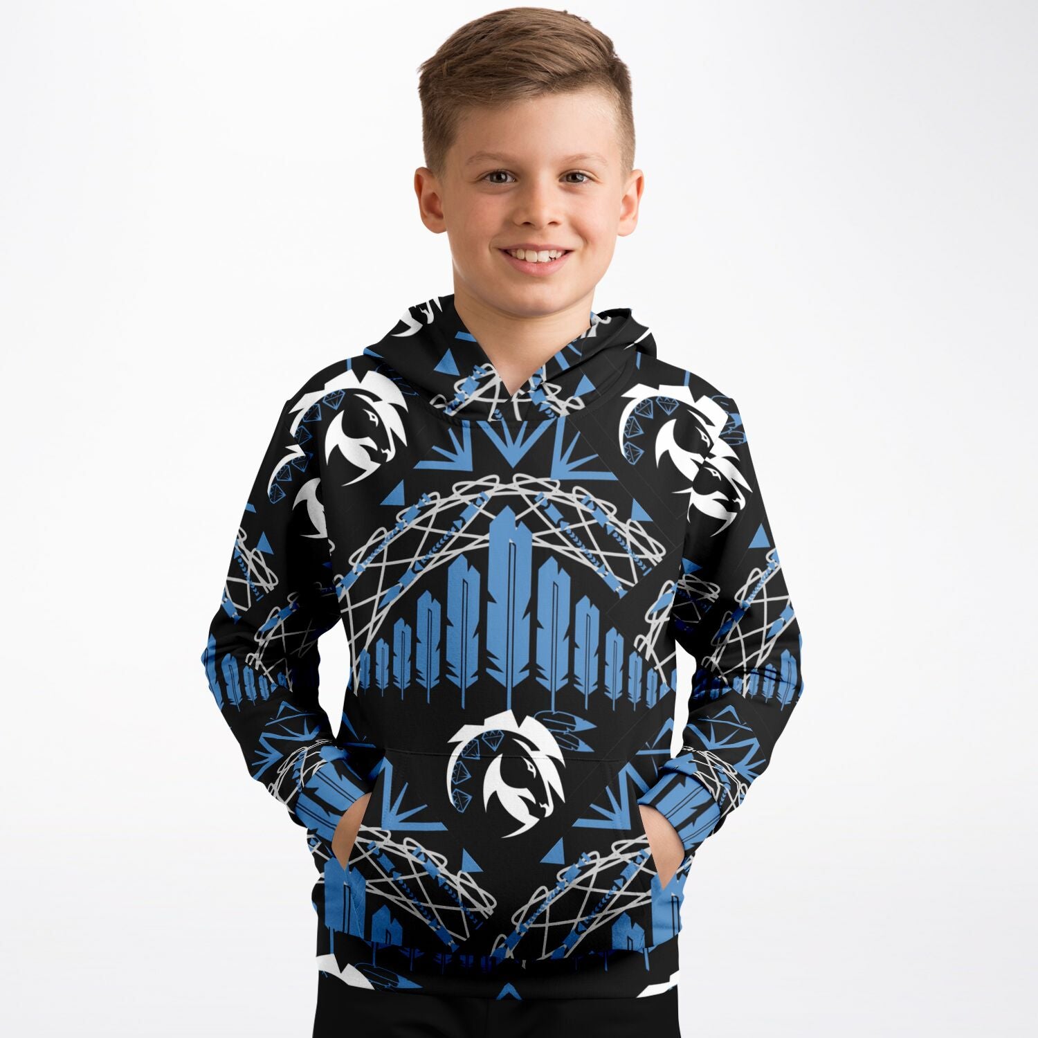 $NiieihiiNookei Athletic Kids Hoodie - AOP