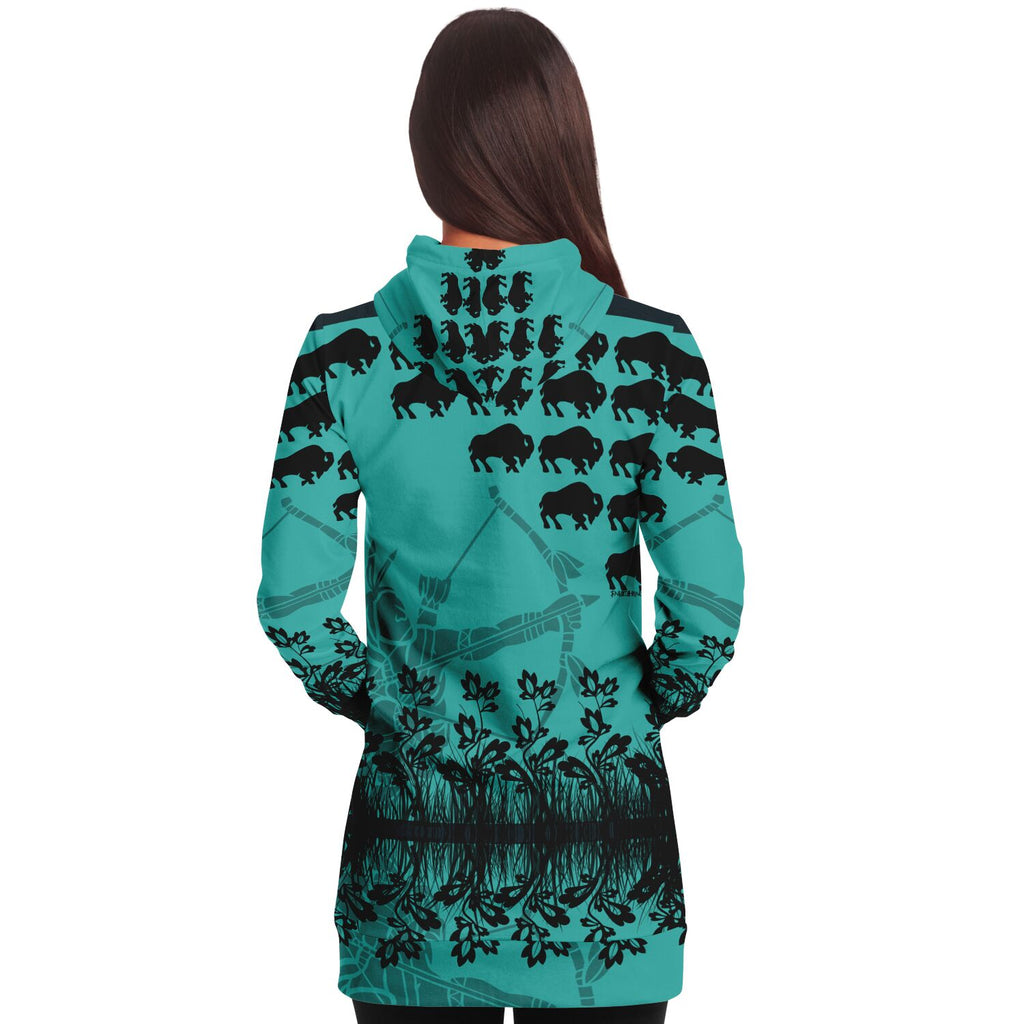 $NiieihiiNookei Fashion Longline Hoodie - AOP