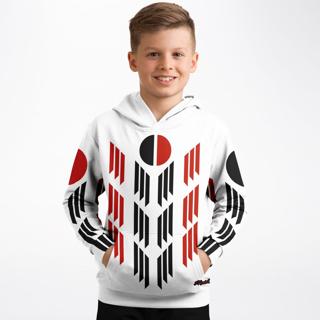 Arapaho Flag Athletic Kids Hoodie - AOP