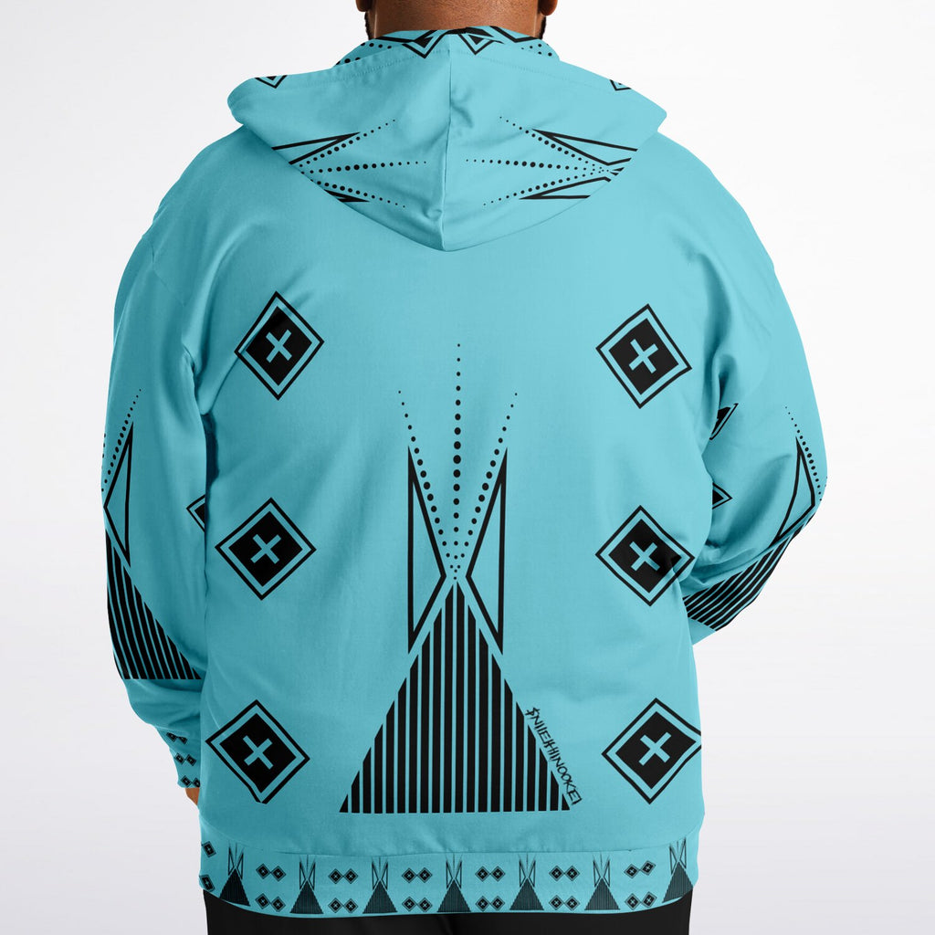 $NiieihiiNookei Fashion Plus-size Ziphoodie - AOP