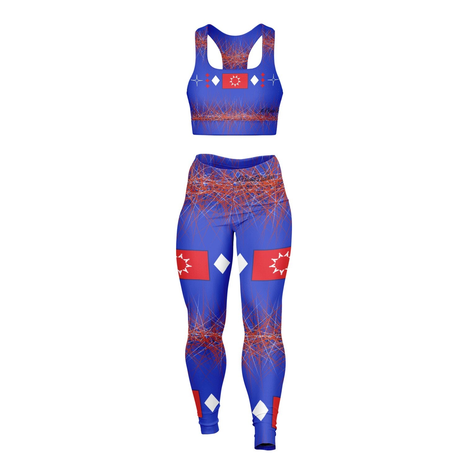 Oglala Sioux TRIBE LOGOPadded Sports Bra & Leggings - AOP
