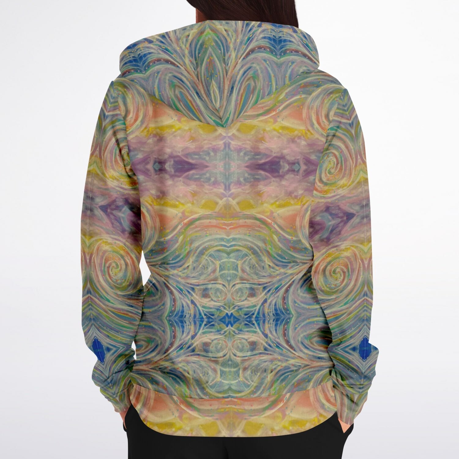SMW Watercolor Fashion Zip-Up Hoodie - AOP