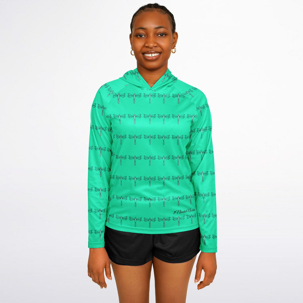 $NiieihiiNookei Women's Long Sleeve Hooded Performance Shirt - AOP