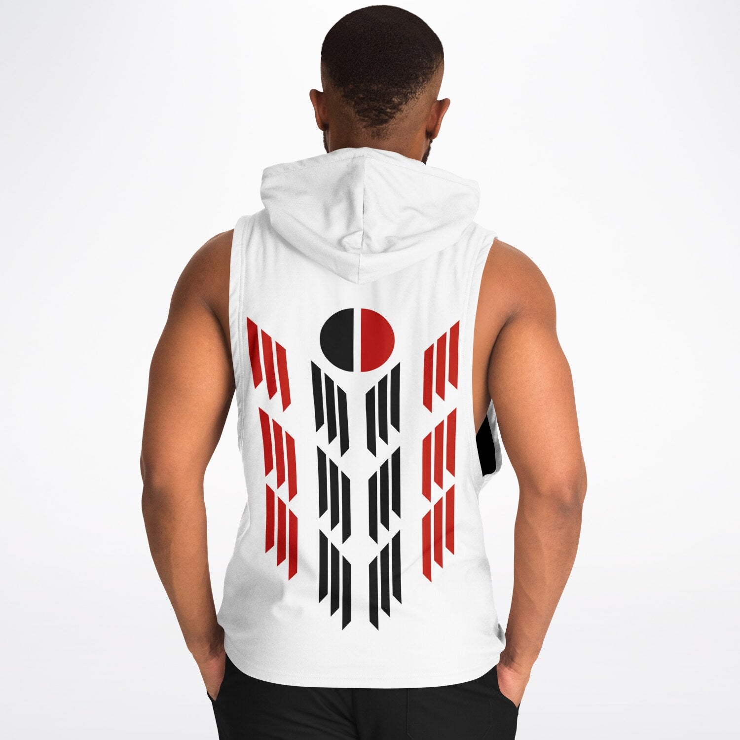 $NiieihiiNookei Arapaho Flag Design Athletic Drop Sleeveless Hoodie - AOP