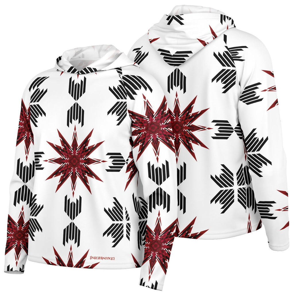 Men's Long Sleeve Hooded Performance Shirt - AOP