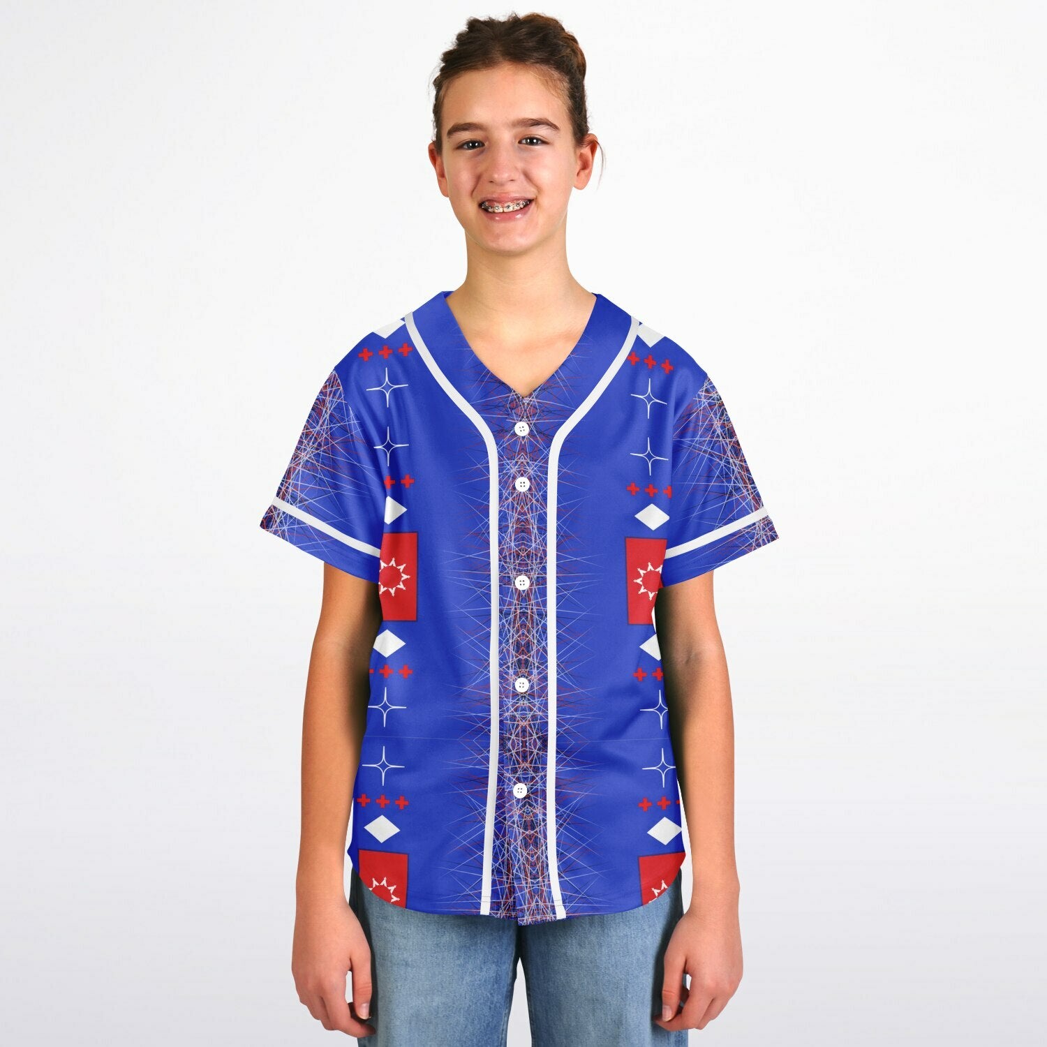 $NiieihiiNookei OST Flag Design Kids Baseball Jersey - AOP