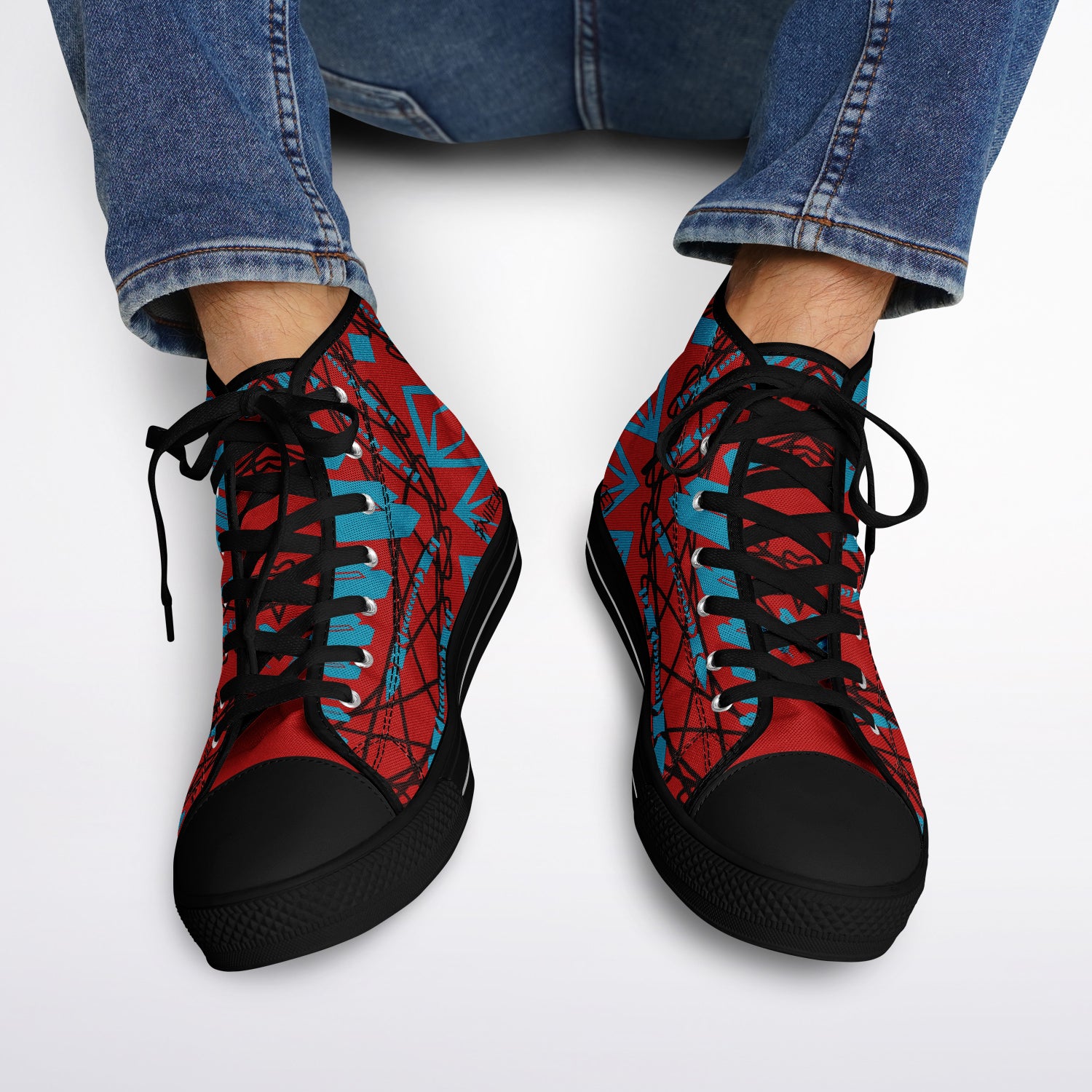 $NiieihiiNookei Urban Peak High Top Shoes - AOP
