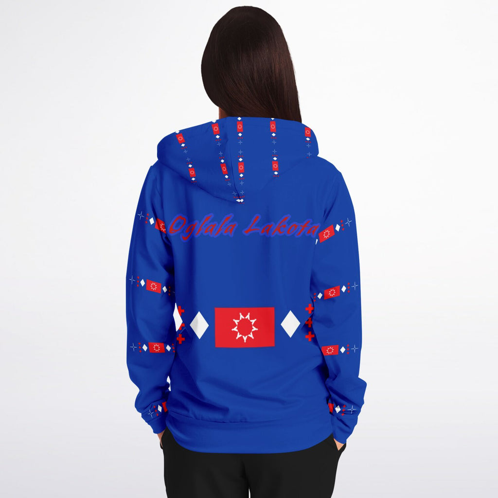 Oglala Sioux Tribe Logo Zip-Up Hoodie - AOP