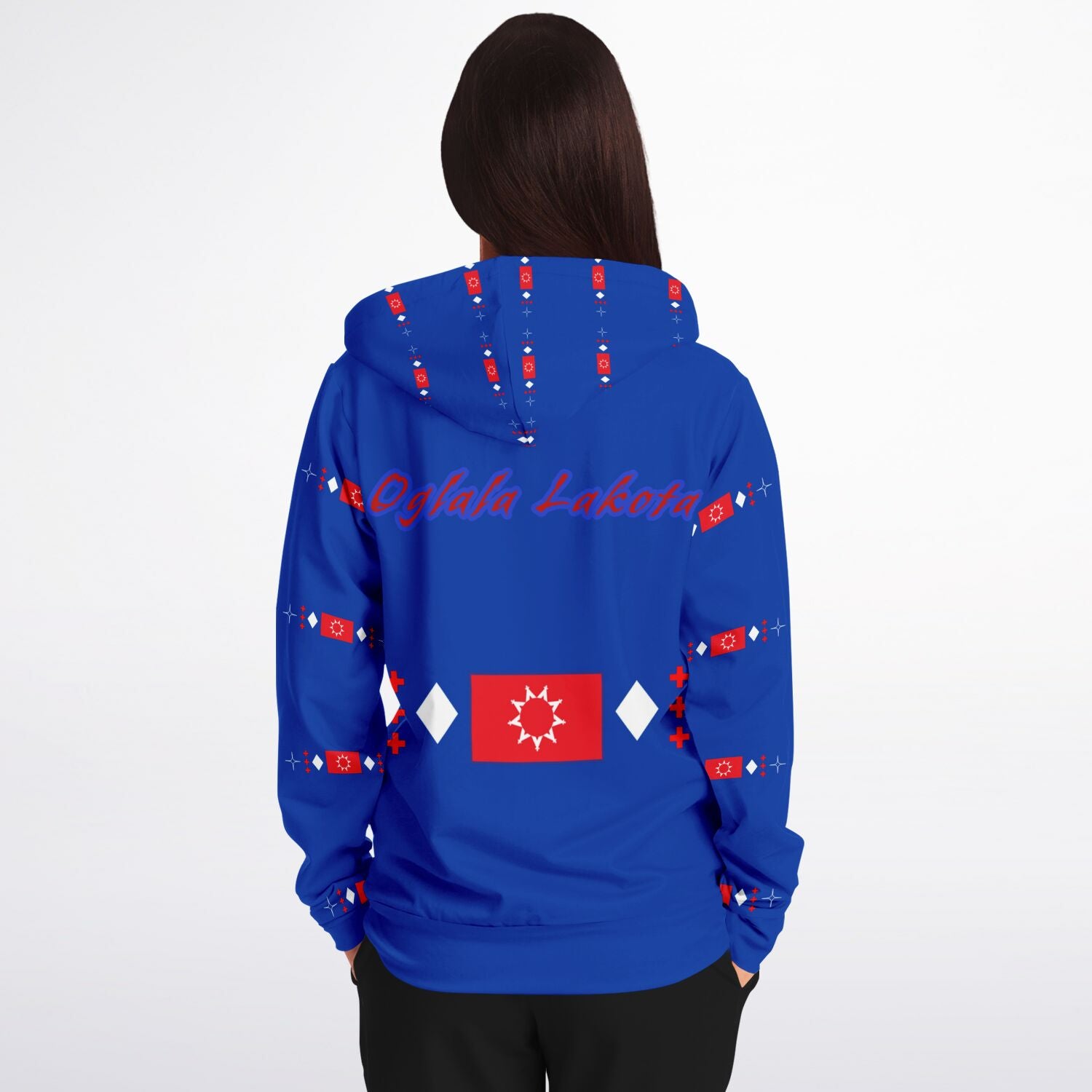 Oglala Sioux Tribe Logo Zip-Up Hoodie - AOP