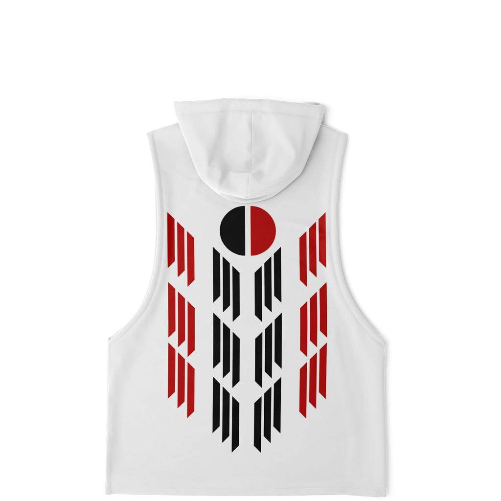$NiieihiiNookei Arapaho Flag Design Athletic Drop Sleeveless Hoodie - AOP