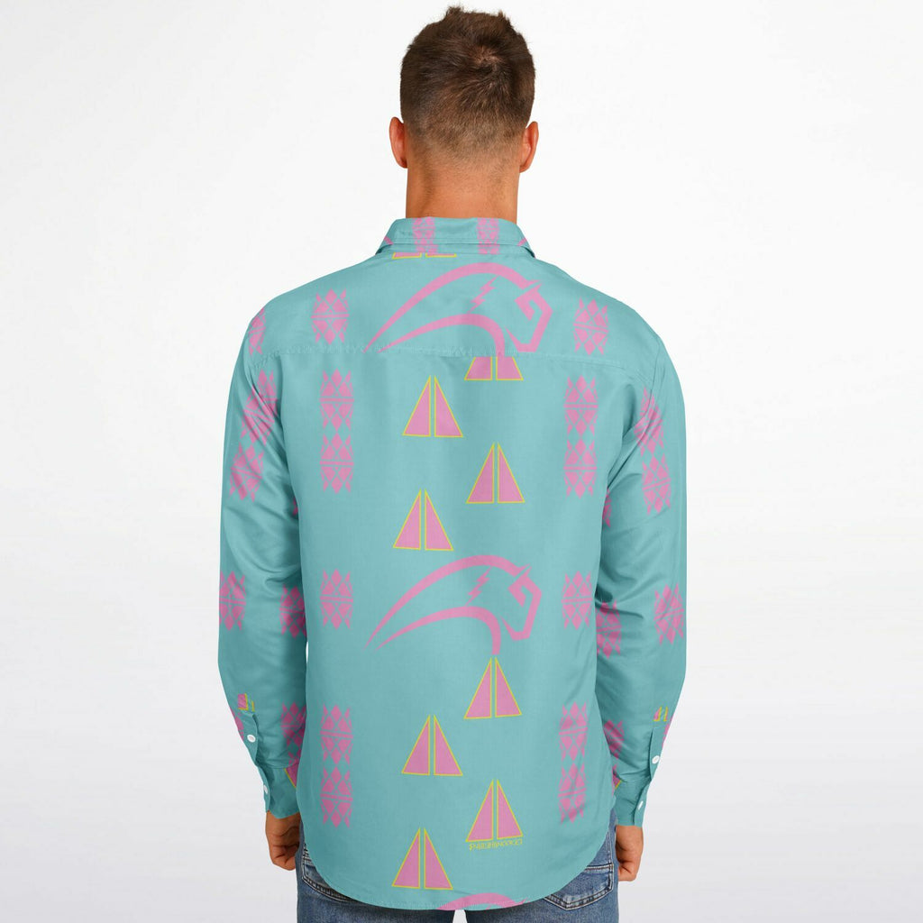 $NiieihiiNookei Long Sleeve Button Down Shirt - AOP