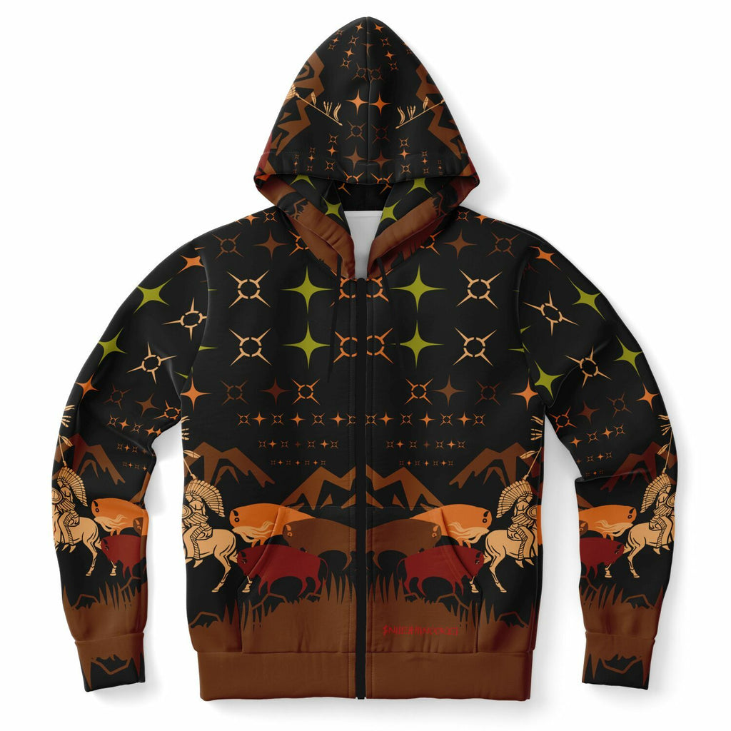 $NiieihiiNookei Athletic Zip-Up Hoodie - AOP
