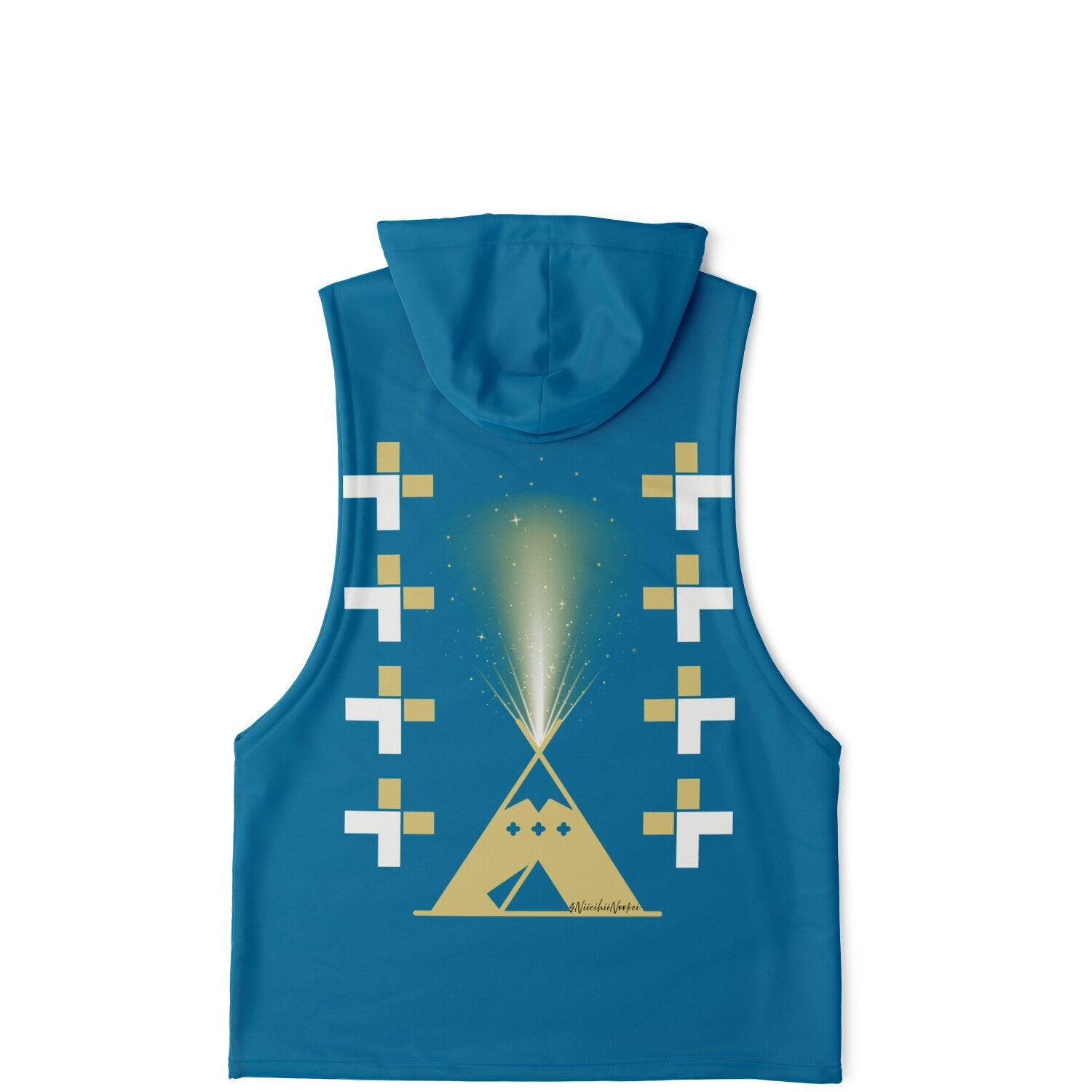 $NiieihiiNookei Athletic Drop Sleeveless Hoodie - AOP