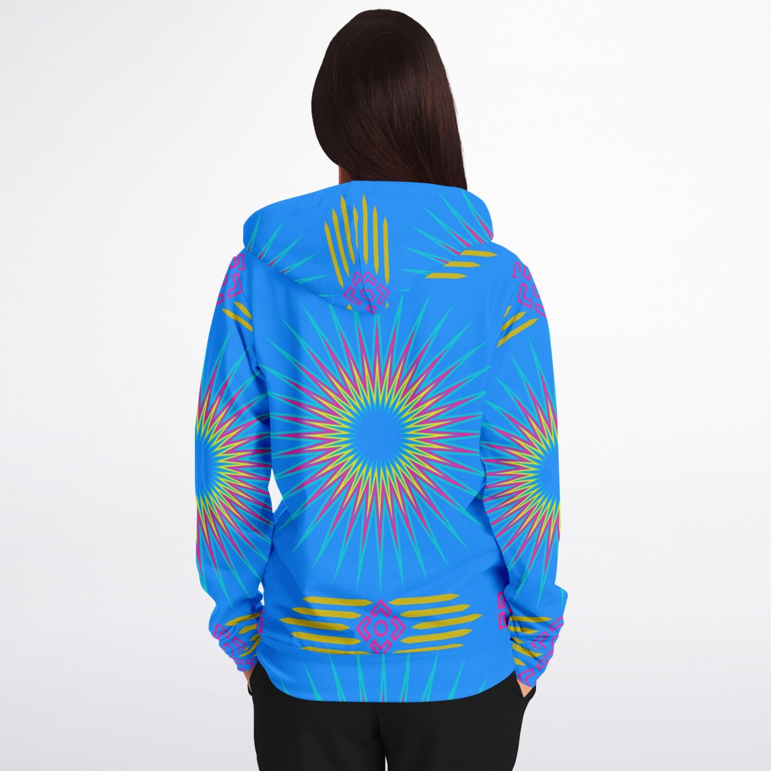 $NiieihiiNookei Fashion Zip-Up Hoodie - AOP Blue