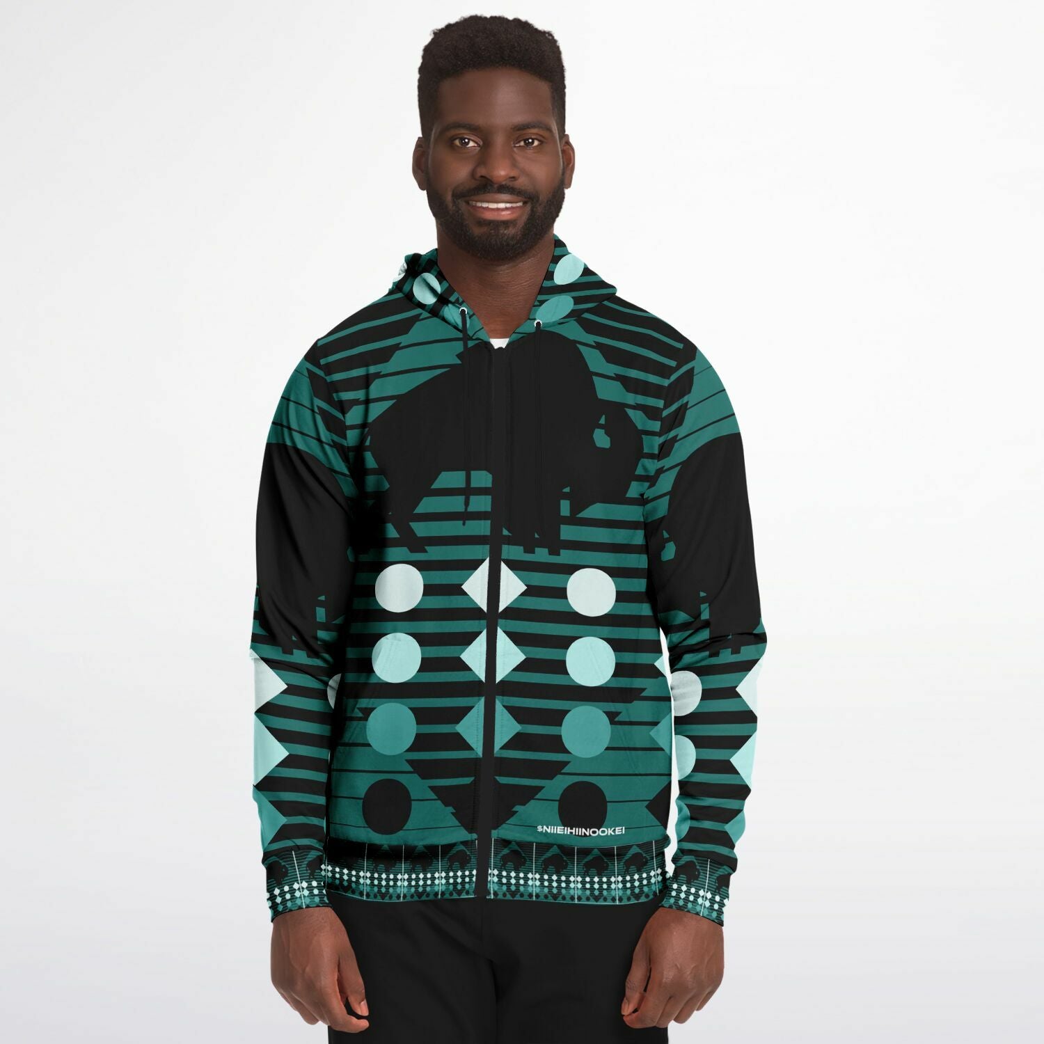 $NiieihiiNookei Fashion Zip-Up Hoodie - AOP